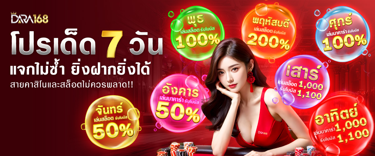 ดารา 168 สล็อต โปรโมชั่น